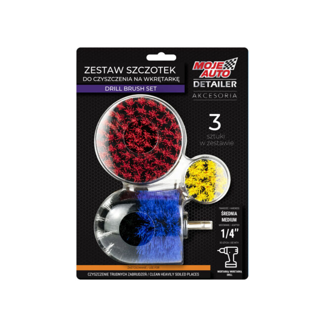 Moje Auto Detailer Set of Cleaning Brushes for a Screwdriver