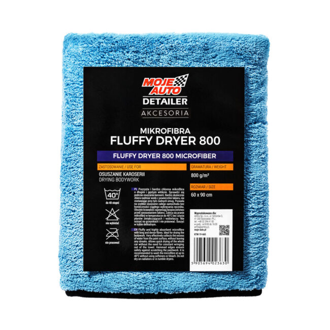 Microfiber Fluffy Dryer Moje Auto Detailer 800gm2 | 60 90 cm x cm
